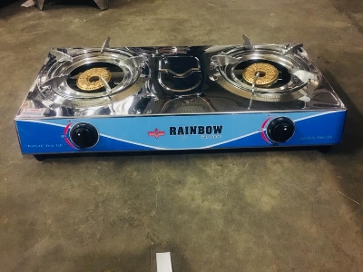 Picture of Rainbow Double Burner Stainless Steel Gas Stove
