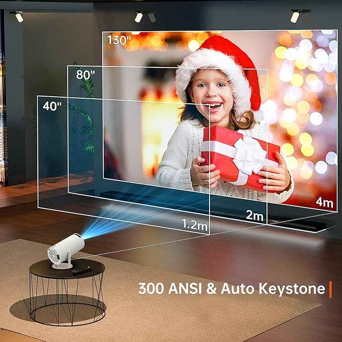 Picture of Android Smart Projector HY300 4K Home Theatre WiFi Bluetooth portable Projector Price in Bangleadesh