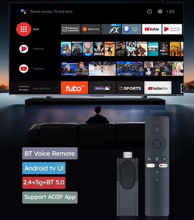 Picture of U8 TV - Television Stick 2.4G 5G Dual WIFI USB Smart Fire Lite Alexa Voice Remote TV - Television Stick 4k Android TV - Television Stick