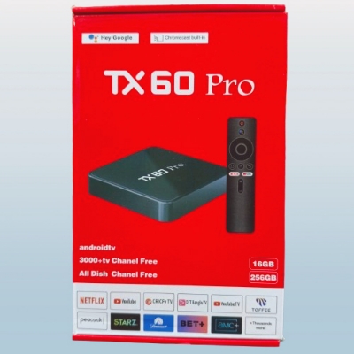 Picture of TX60 Pro 5G 14K ULTRA HD 16GB 256GB Android 16 Smart TV - Television Box Voice Remote, Bluetooth, Free Dish Channel with Warranty