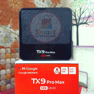 Picture of TX9 Pro Max 12K UHD 2G+5G 16GB RAM 256GB Rom Voice Control Bluetooth Remote Free Dish Channel