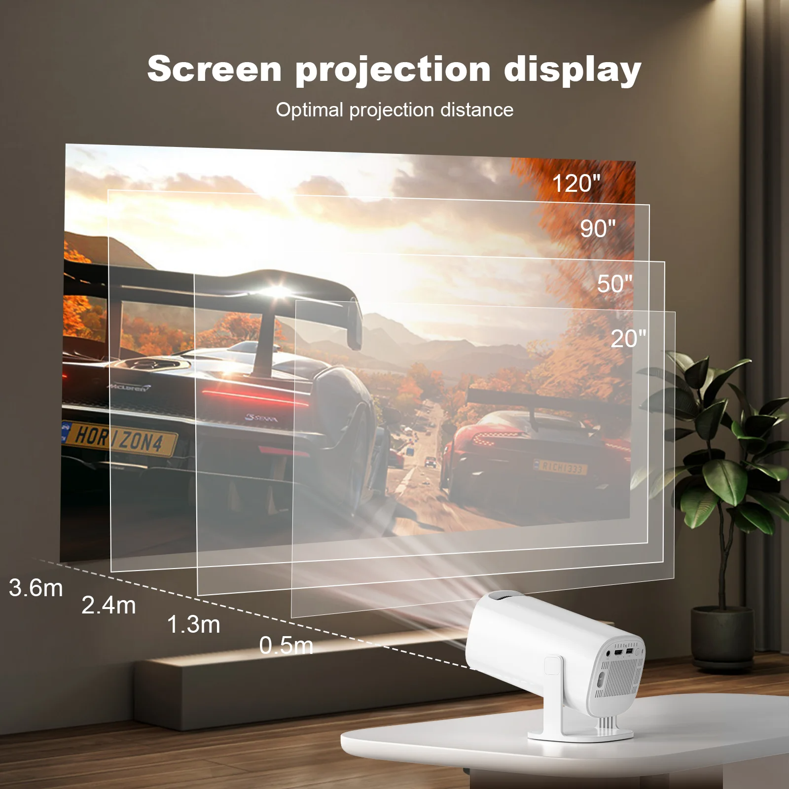 Picture of P30 Smart Mini Projector Android 11 WiFi6 Support 4K 1080P BT5.0 Projector 1280*720P Home Cinema Portable Projector