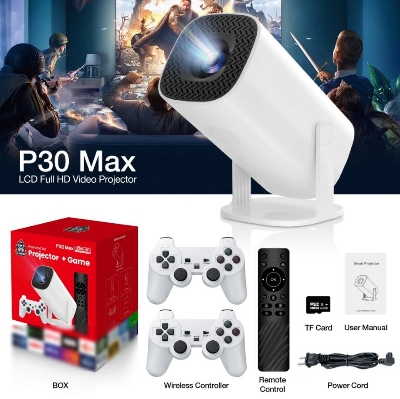 Picture of P30 Max Android Projector + 2 Game Console + 3000 Games