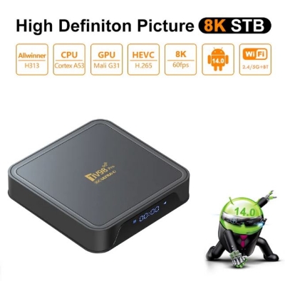 Picture of TV - Television98 ATV - Television Pro Smart TV - Television Box Android 14 Allwinner H313 Quad Core 8K 4K 5G Dual Wifi BT5.0 Digital Voice Remote 2GB 8GB Set Top Box