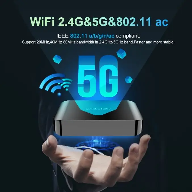 Picture of TV98 ATV Plus Smart TV Box Android 14 Allwinner H313 2.4G /5G Dual WiFi BT 8K HD Media Player Set Top Box
