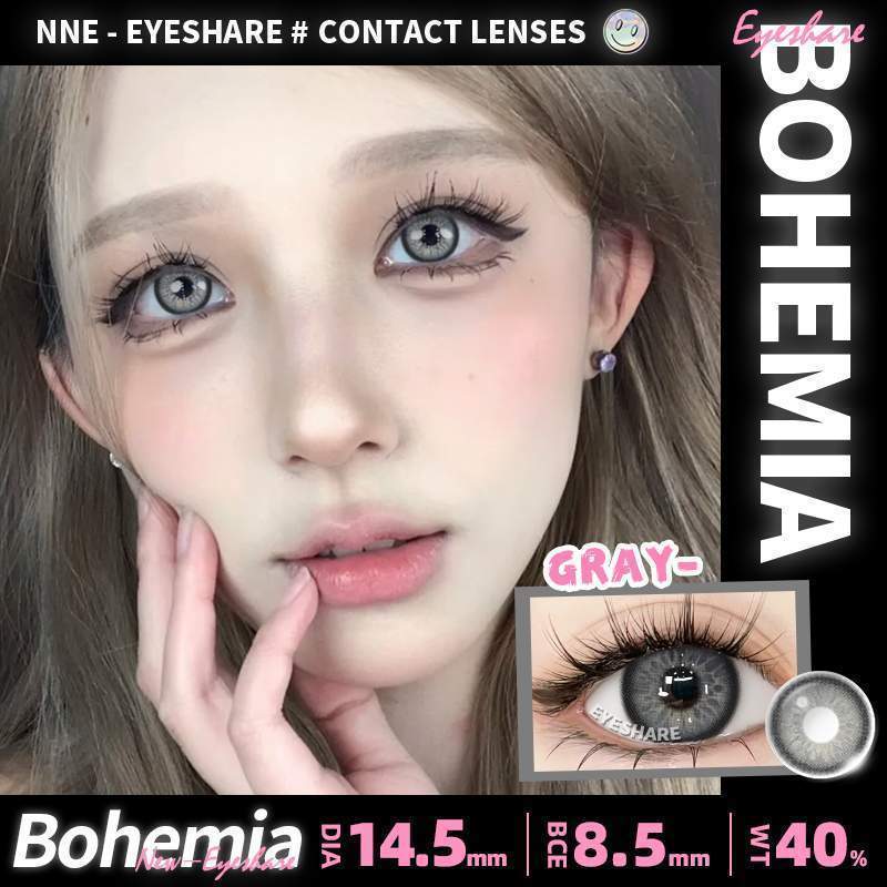 Picture of New Ksseye Bohemia Gray Color Contact Lens With Regular Kit Box For Men and Women. 1 Pair Ksseye Color Contact Lens For Eye Makeup and Cosmetics.Ksseye Bohemia Series. #bohemia