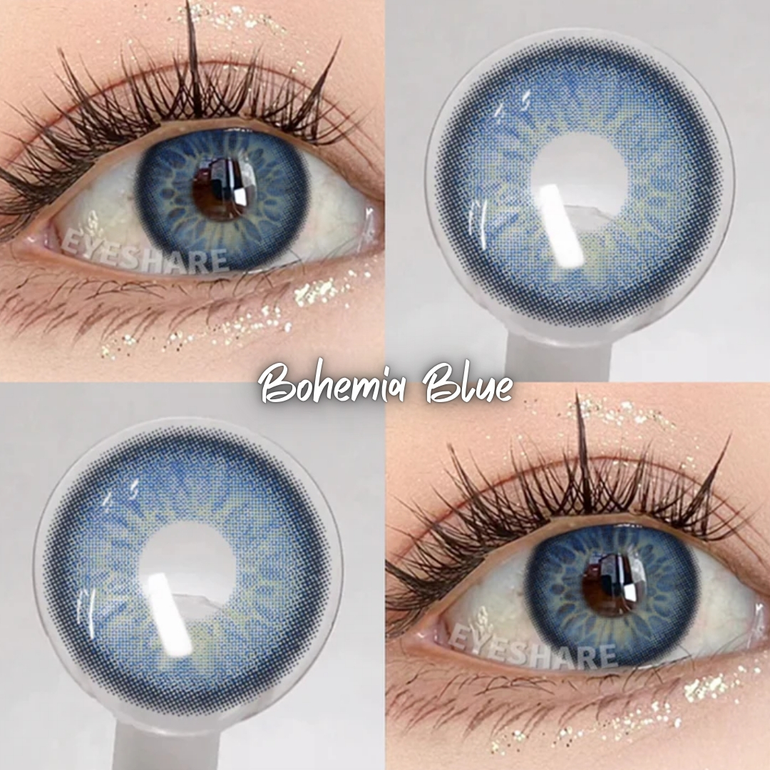 Picture of New Ksseye Bohemia Blue Color Contact Lens With Regular Kit Box For Men and Women. 1 Pair Ksseye Color Contact Lens For Eye Makeup and Cosmetics.Ksseye Bohemia Series. #bohemia