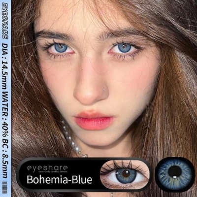 Picture of New Ksseye Bohemia Blue Color Contact Lens With Regular Kit Box For Men and Women. 1 Pair Ksseye Color Contact Lens For Eye Makeup and Cosmetics.Ksseye Bohemia Series. #bohemia