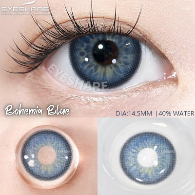 Picture of New Ksseye Bohemia Blue Color Contact Lens With Regular Kit Box For Men and Women. 1 Pair Ksseye Color Contact Lens For Eye Makeup and Cosmetics.Ksseye Bohemia Series. #bohemia