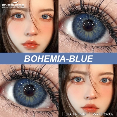 Picture of New Ksseye Bohemia Blue Color Contact Lens With Regular Kit Box For Men and Women. 1 Pair Ksseye Color Contact Lens For Eye Makeup and Cosmetics.Ksseye Bohemia Series. #bohemia