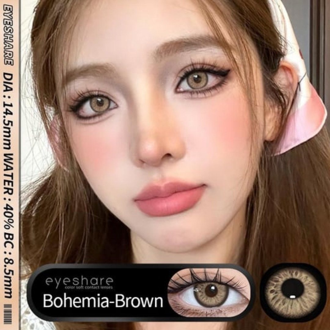 Picture of New Ksseye Bohemia Brown Color Contact Lens With Regular Kit Box For Men and Women. 1 Pair Ksseye Color Contact Lens For Eye Makeup and Cosmetics.Ksseye Bohemia Series. #bohemia