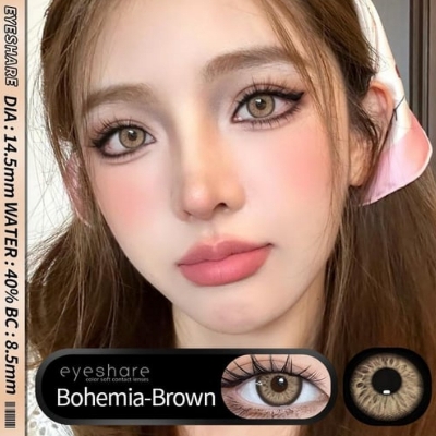Picture of New Ksseye Bohemia Brown Color Contact Lens With Regular Kit Box For Men and Women. 1 Pair Ksseye Color Contact Lens For Eye Makeup and Cosmetics.Ksseye Bohemia Series. #bohemia