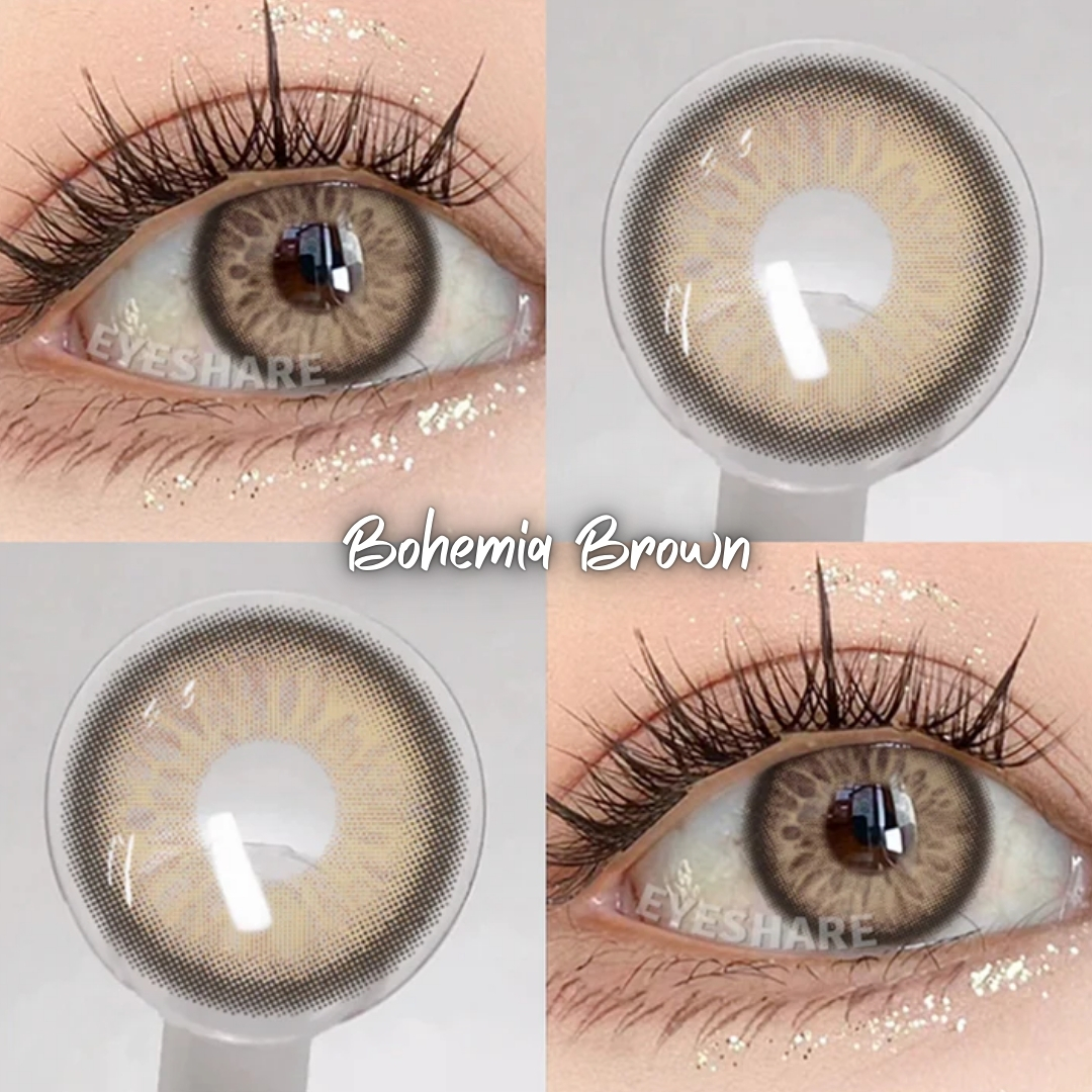 Picture of New Ksseye Bohemia Brown Color Contact Lens With Regular Kit Box For Men and Women. 1 Pair Ksseye Color Contact Lens For Eye Makeup and Cosmetics.Ksseye Bohemia Series. #bohemia