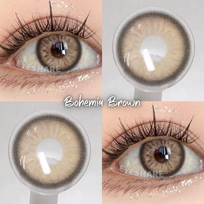 Picture of New Ksseye Bohemia Brown Color Contact Lens With Regular Kit Box For Men and Women. 1 Pair Ksseye Color Contact Lens For Eye Makeup and Cosmetics.Ksseye Bohemia Series. #bohemia