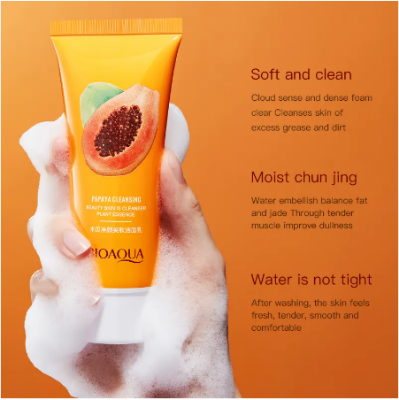 Picture of Papaya moisturizing shrink pore face wash foam facial cleanser for women and girl