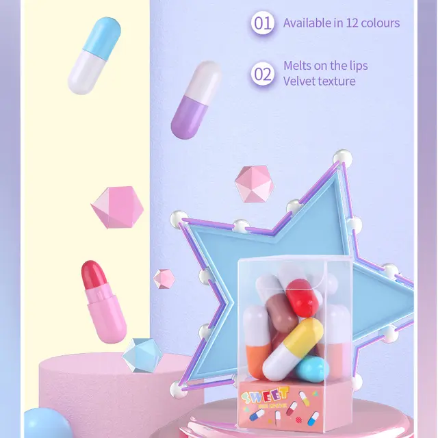 Picture of Sweet 6 pcs Capsule Velvet Lipstick -OT01