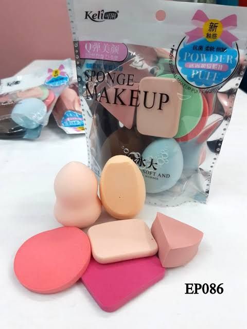 Picture of Beauty Blender Sponge Powder Puff Set - Dual-Sided Makeup Applicator for Flawless Application
