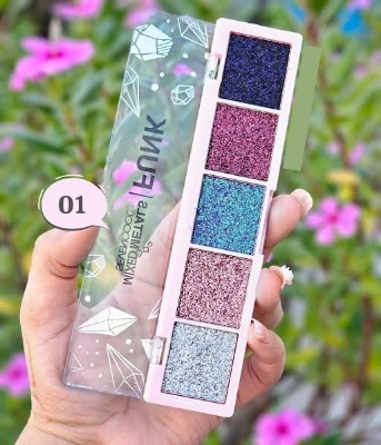 Picture of SEVENCOOL MIXED METALS FUNK GLITTER 5 Color EYESHADOW PALETTE