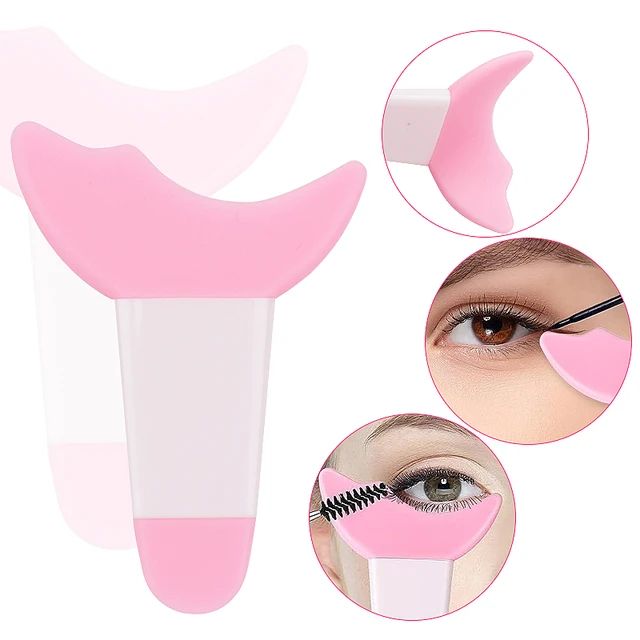 Picture of 1 Pisce Resusable Eye Makeup Aid Silicone Eyeliner Eyebrow Stencils Face Cream Mask Applicator
