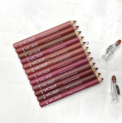 Picture of Violet Matte Color 12 Pisce Lip Pencil Single