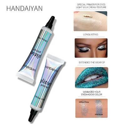 Picture of Handaiyan Glitter Primer Long Lasting Eyeshadow Primer Makeup Base 10ml Glitter Eyeshadow Glue Lightweight Eyeshadow Base -