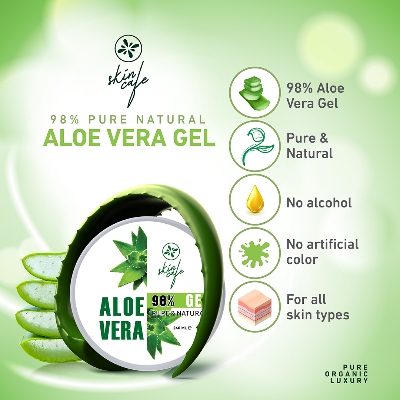 Picture of Skin Cafe Pure & Natural Aloe Vera gel 98%

(240ml)