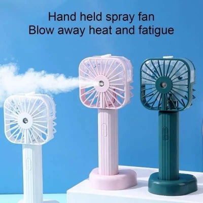 Picture of Realhomelove Portable Misting Fan, Handheld Personal Mist Fan, Battery Operated Rechargeable Mini Mister Fan with Water Spray, Small Cooling Hand Fan ...