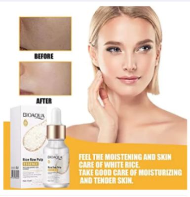 Picture of BIOAQUA Rice Raw Pulp Essence, Hyaluronic Acid Rice SerumImprove Hyperpigmentation, Boost Collagen, Vitality Shrink Pores Skin Care-15ml