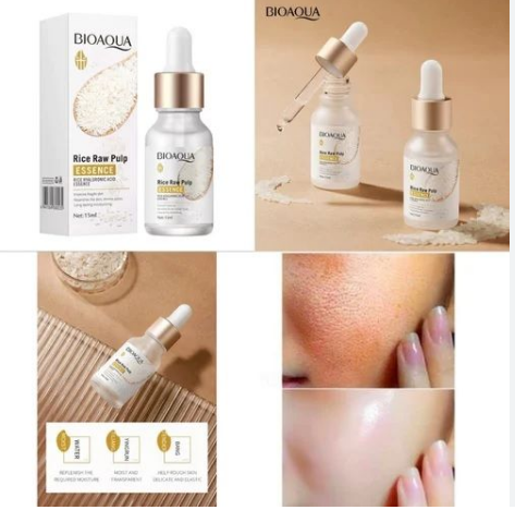 Picture of BIOAQUA Rice Raw Pulp Essence, Hyaluronic Acid Rice SerumImprove Hyperpigmentation, Boost Collagen, Vitality Shrink Pores Skin Care-15ml