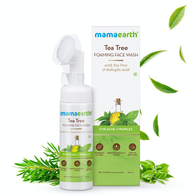 Picture of Mamaearth Tea Tree Foaming Face Wash with Tea Tree and Salicylic Acid for Acne and Pimples (150ml)