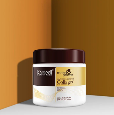 Picture of Karseell Karseell Collagen Hair Treatment Mask - Deep Repair Conditioning Argan Oil Collagen Hair Mask Essence For Dry Damaged & All Hair Types - 500ml