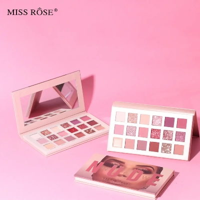 Picture of High Pigment Private Label Glitter Nude Hida Eyeshadow Palettes MISS ROSE Beauty Make up Eye Shadow Palette Cosmetics