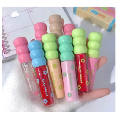 Picture of kekemood candied haws mirror lip glaze set moisturizing moisturizing water gloss cute pouty lips glass lip gloss for women -3 pisce