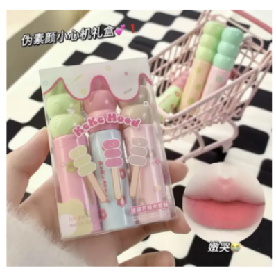 Picture of kekemood candied haws mirror lip glaze set moisturizing moisturizing water gloss cute pouty lips glass lip gloss for women -3 pisce