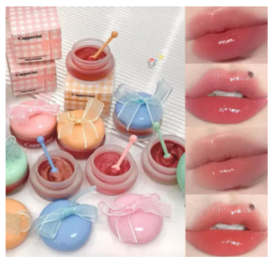 Picture of 4color Honey Pot Lip Glaze Macaron Mirror Solid Lip Gloss, Moisturizing Non-stick Liquid Lip Plumping Lip Gloss For Girl Makeup 1 pcs