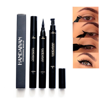 Picture of HANDAIYAN Double Tip Triangle Stamp Eyeliner 2 in 1 Waterproof Black Makeup Stamps Eyeliner Pencil