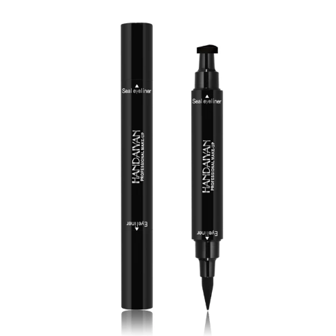 Picture of HANDAIYAN Double Tip Triangle Stamp Eyeliner 2 in 1 Waterproof Black Makeup Stamps Eyeliner Pencil