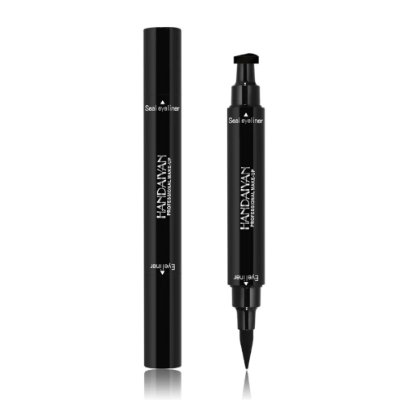 Picture of HANDAIYAN Double Tip Triangle Stamp Eyeliner 2 in 1 Waterproof Black Makeup Stamps Eyeliner Pencil