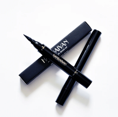 Picture of HANDAIYAN Double Tip Triangle Stamp Eyeliner 2 in 1 Waterproof Black Makeup Stamps Eyeliner Pencil