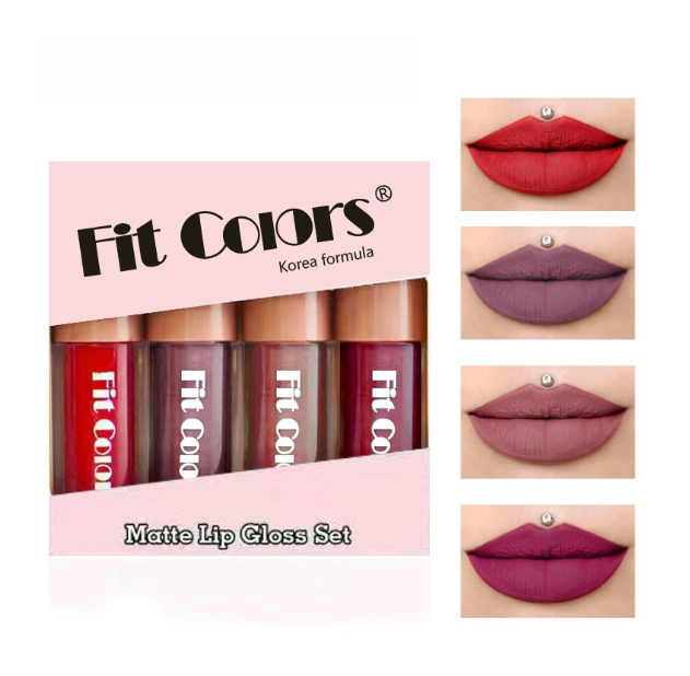 Picture of Fit Colors 4-piece lip gloss set velvet non-stick Cup Diamond lip non-fading lip gloss suit cross-border-02