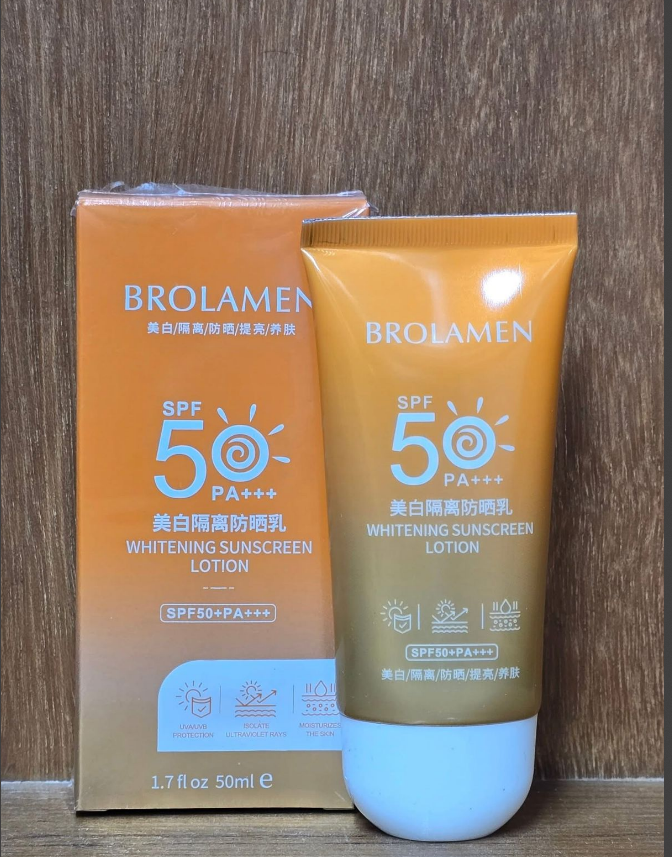 Picture of Bolanmeng Europe and the United States lotus whitening sunscreen outdoor portable 50 times sunscreen water moist light SPF50 fresh and non-greasy