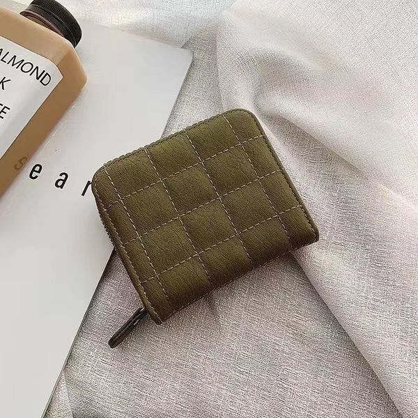 Picture of Mini Women's Short Zipper Zero Wallet Soft Leather Bag Anti-theft Feature Simple Classic Printed Cartoon Geometric Letter
