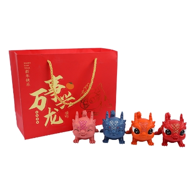 Picture of Chinese New Year Dragon Figurine Decoration  Gift Box Set