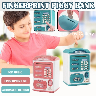Picture of Piggy Bank for kids, with Fingerprints Fingerprint & Password, Light Music.