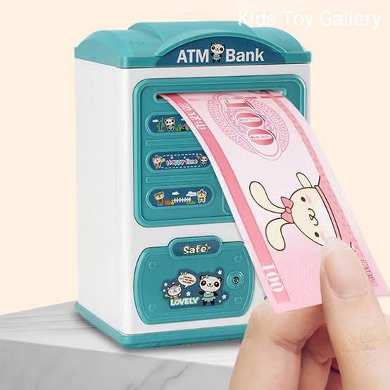 Picture of Piggy Bank for kids, with Fingerprints Fingerprint & Password, Light Music.