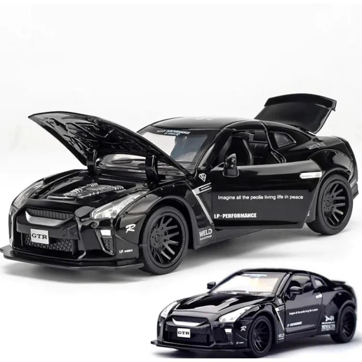 Picture of 1:32 Nissan GTR Die Cast Car,  All part Openable, Light Music & Pull Back Fiction.