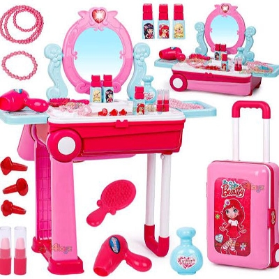 Picture of Trolley Fashion beauty set For kids. 3 in 1.Assemble Toys & Beauty accessories.