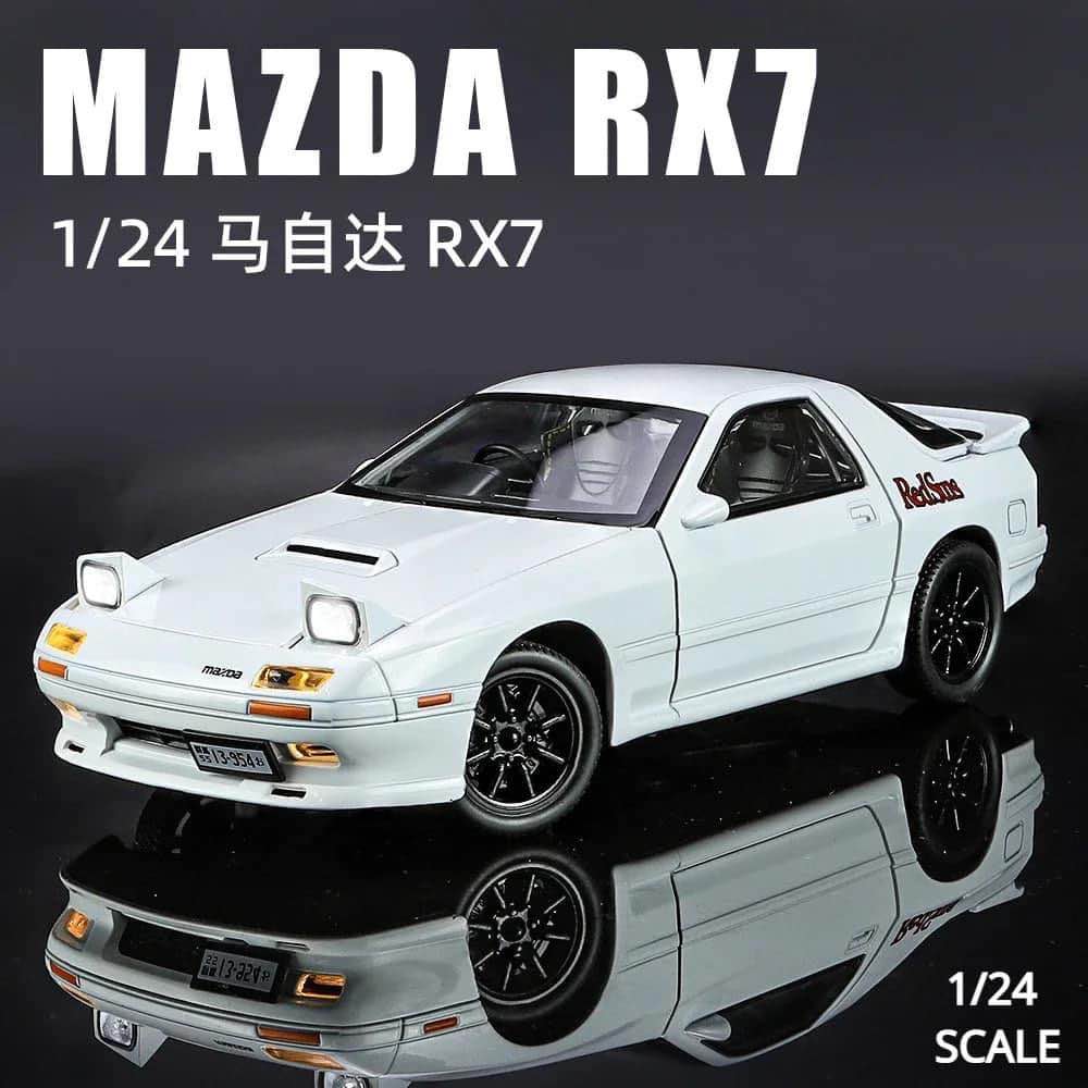 Picture of 1:24 Mazda Rx-7 Die Cast ModeL Car , Pull Back Fiction & Light Music With Box.
