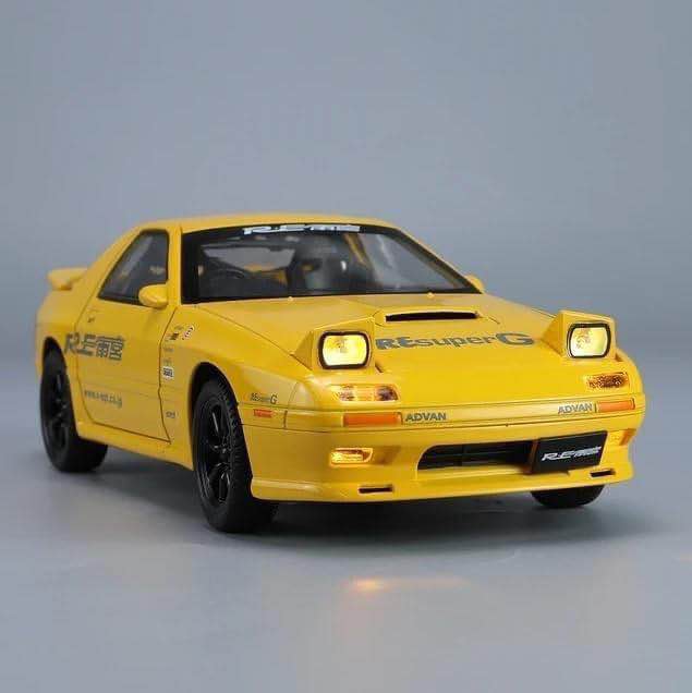 Picture of 1:24 Mazda Rx-7 Die Cast ModeL Car , Pull Back Fiction & Light Music With Box.