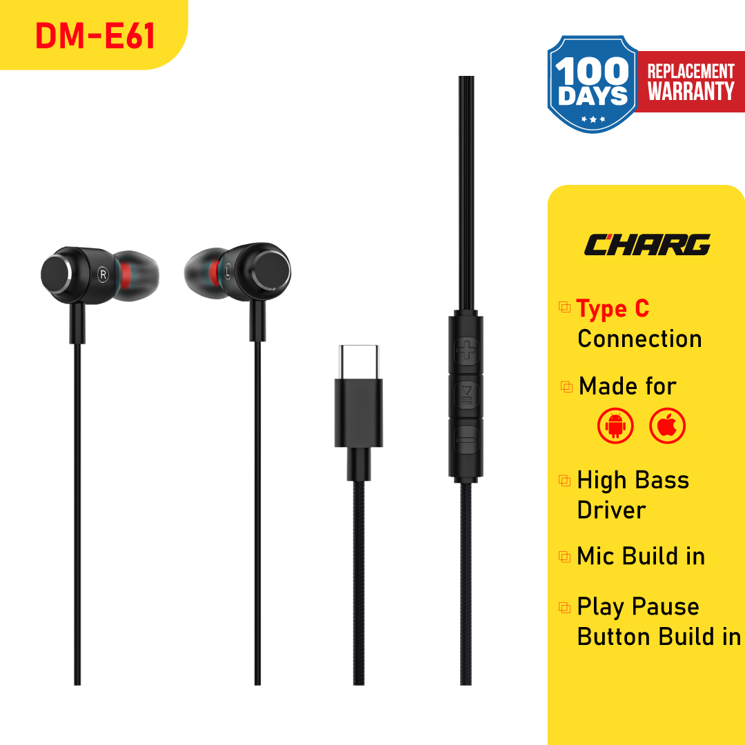 Picture of CHARG DM-E61 Type C In-Ear Wired Earphone